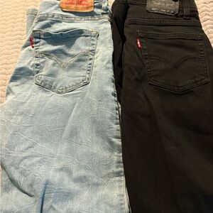 2 pair Levi's youth size 14 skinny stretch denim jeans
